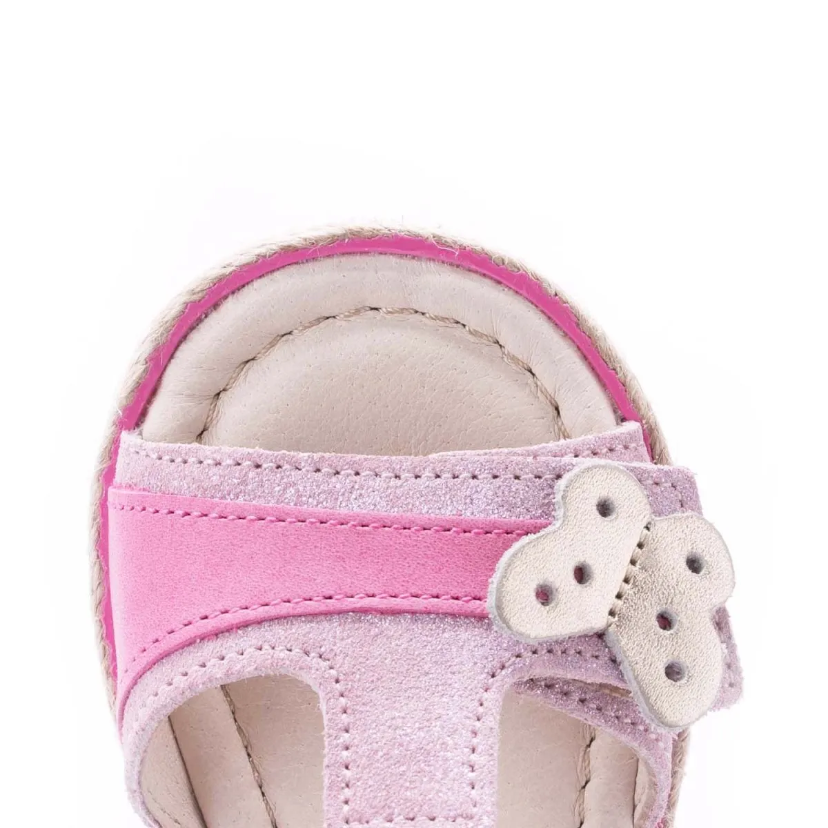 (2637-6)  Emel pink Velcro Sandals