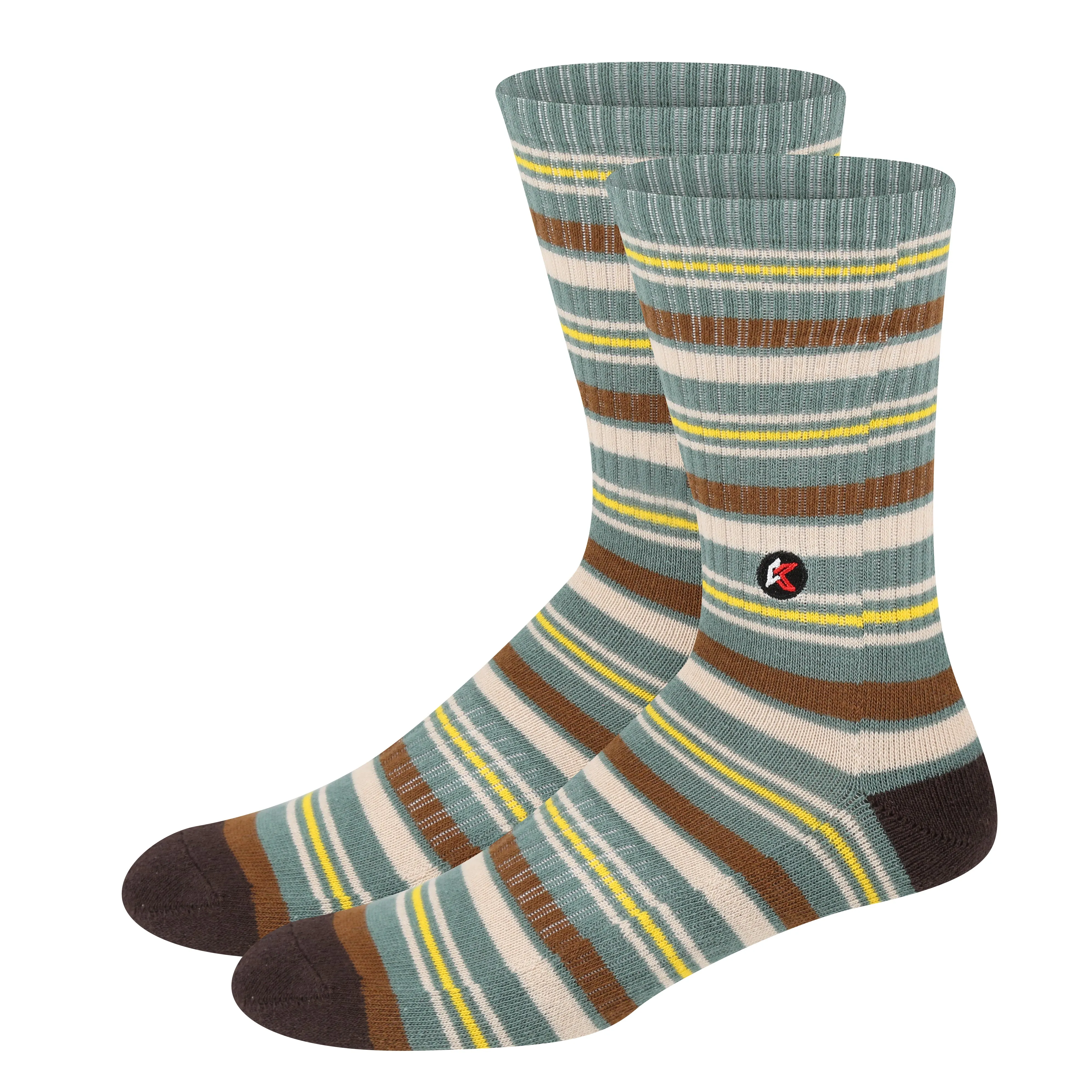 3 Pack Stripe Crew Sock