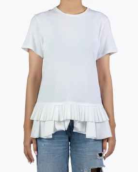 ALEXANDER MCQUEEN WHITE FRILL TOP