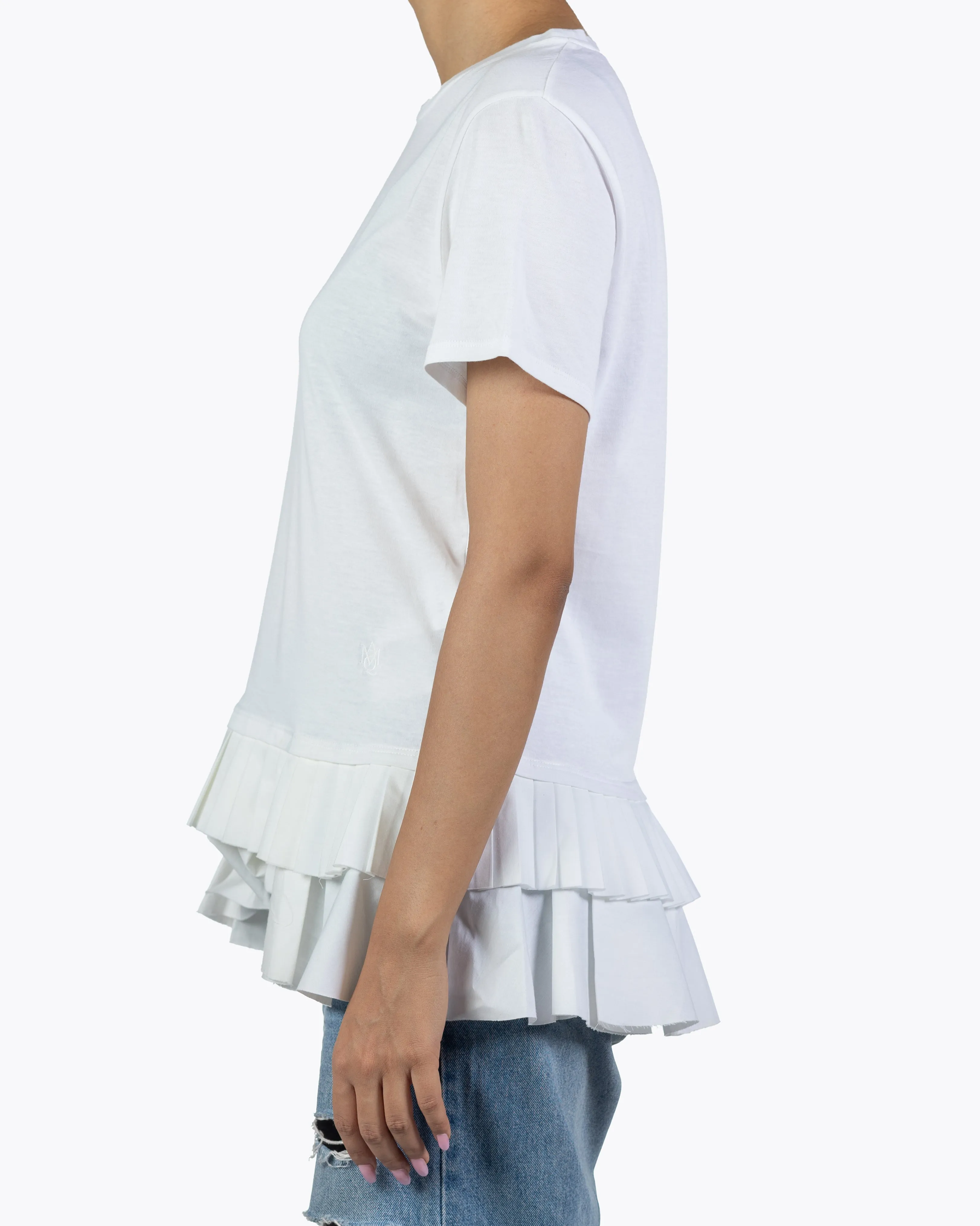 ALEXANDER MCQUEEN WHITE FRILL TOP