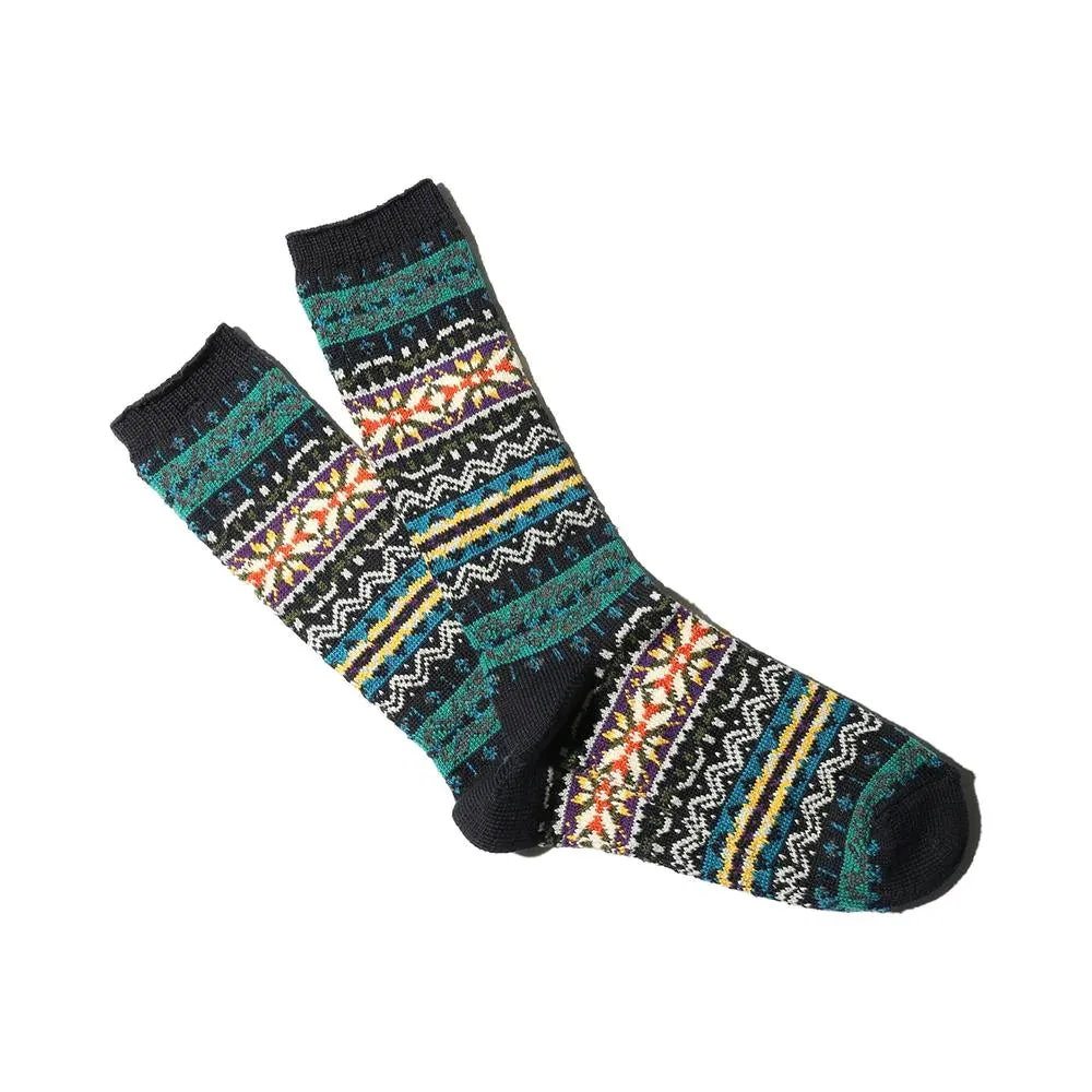 ANONYMOUSISM JAPAN 15158700 Fairisle Sock - Navy