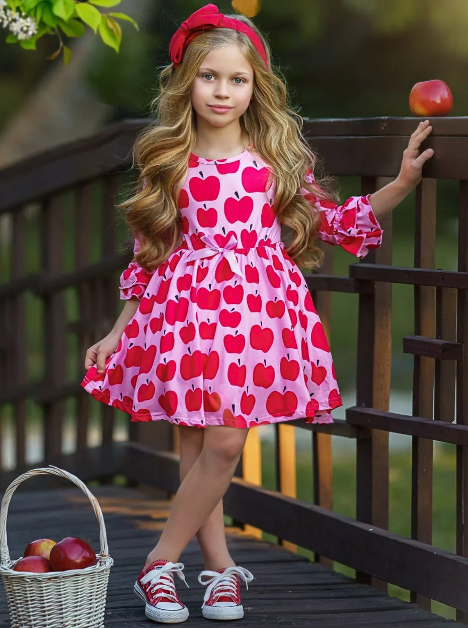 Apple Vision Hi-Lo Ruffle Dress