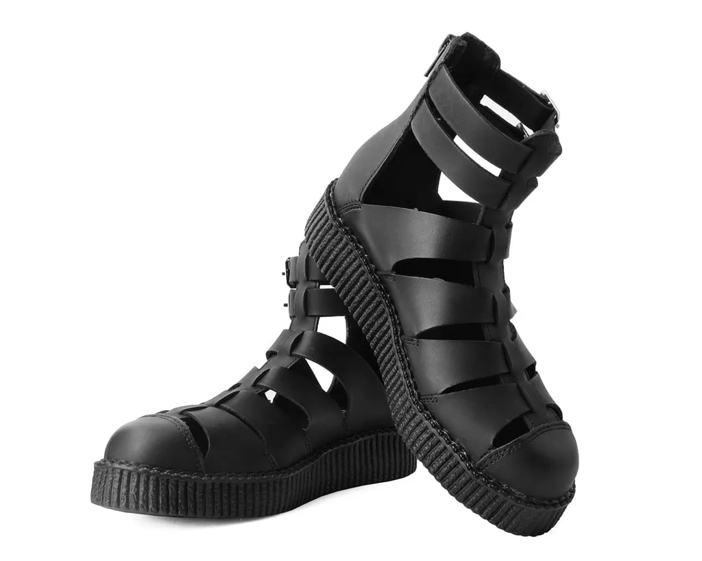 Black TUKskin Gladiator Viva Low Sandal