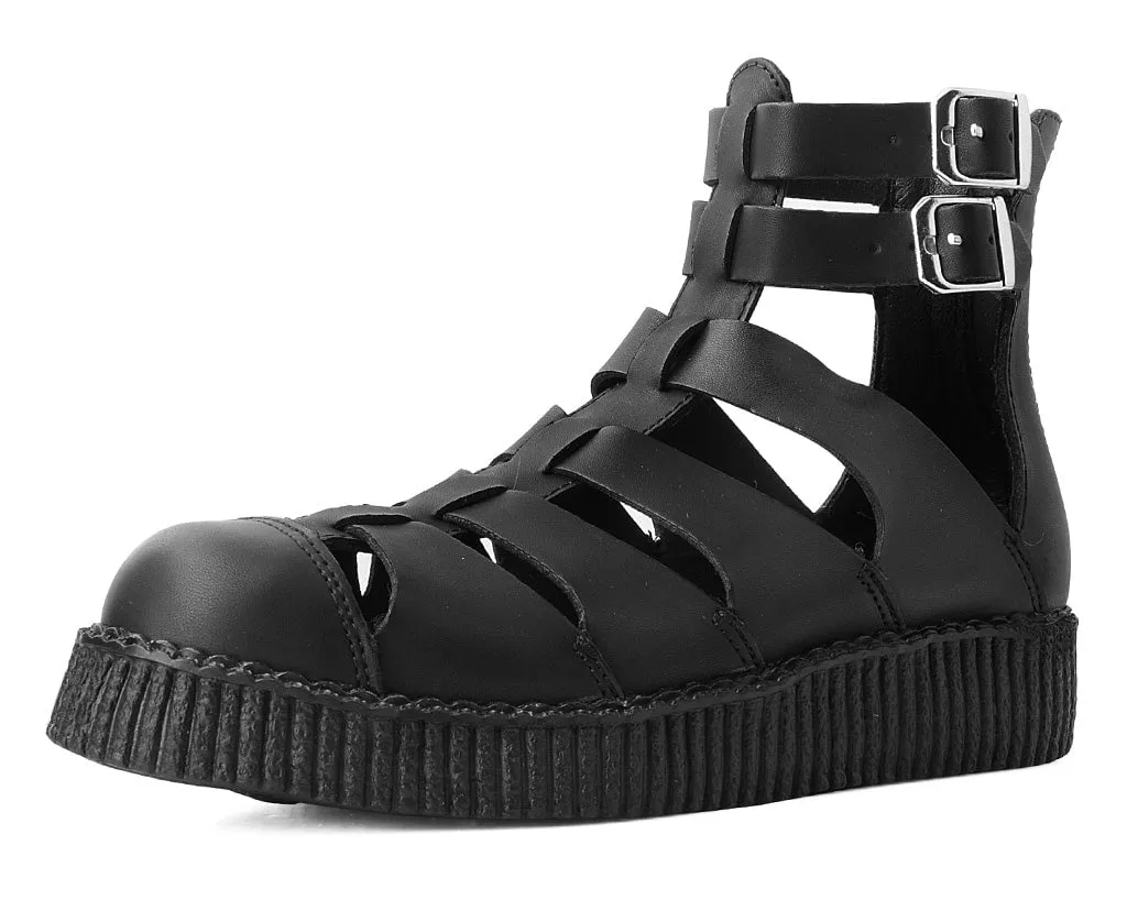 Black TUKskin Gladiator Viva Low Sandal