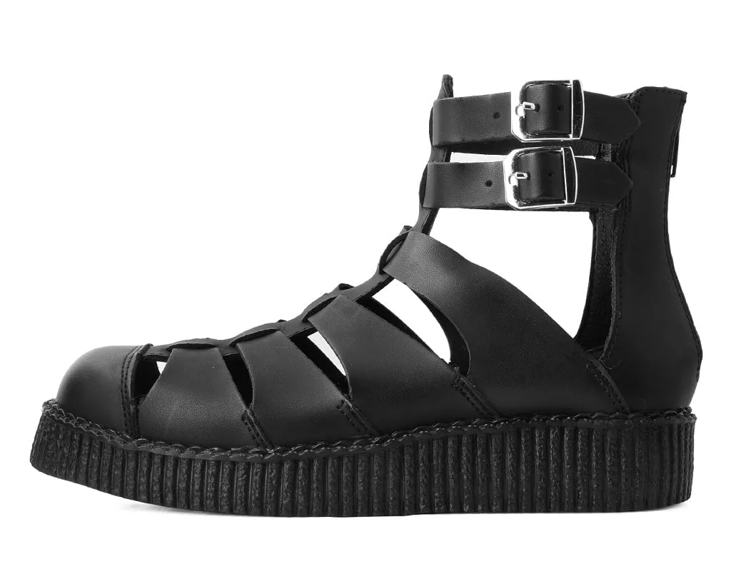 Black TUKskin Gladiator Viva Low Sandal