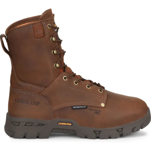 Carolina Men's Buster 8" Comp Toe WP Metguard Work Boot -Brown- CA9582