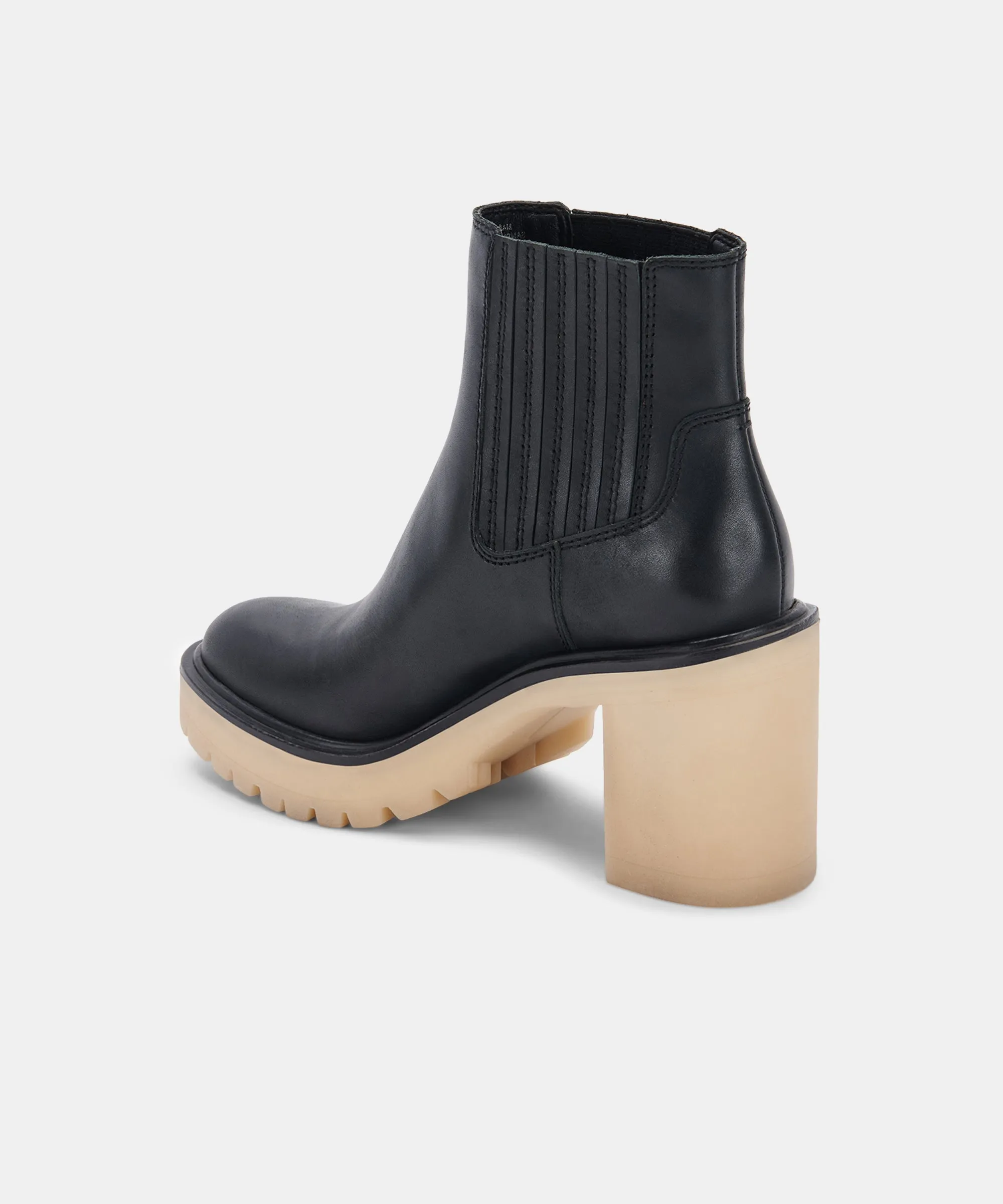 CASTER H2O BOOTIES BLACK LEATHER