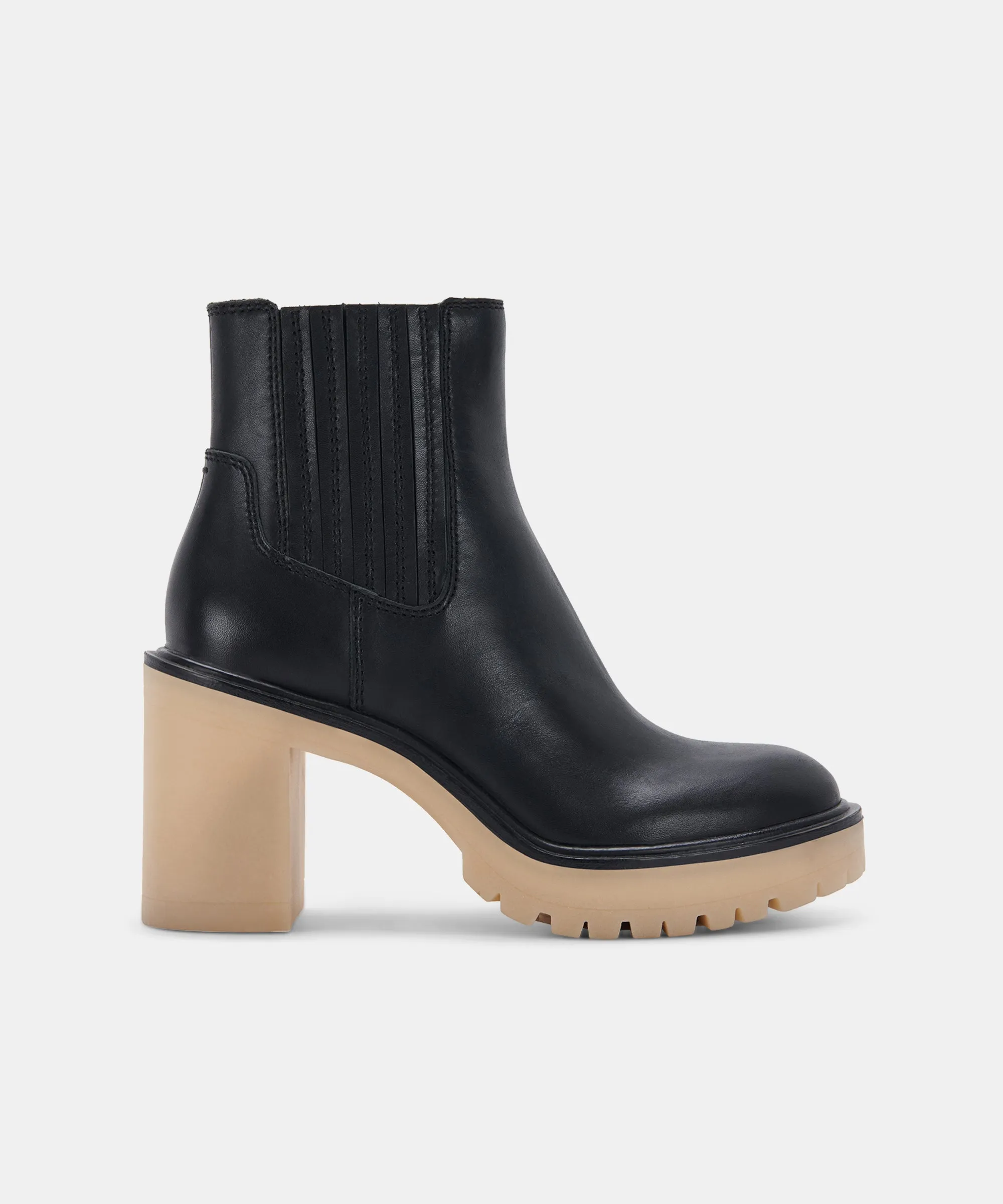 CASTER H2O BOOTIES BLACK LEATHER