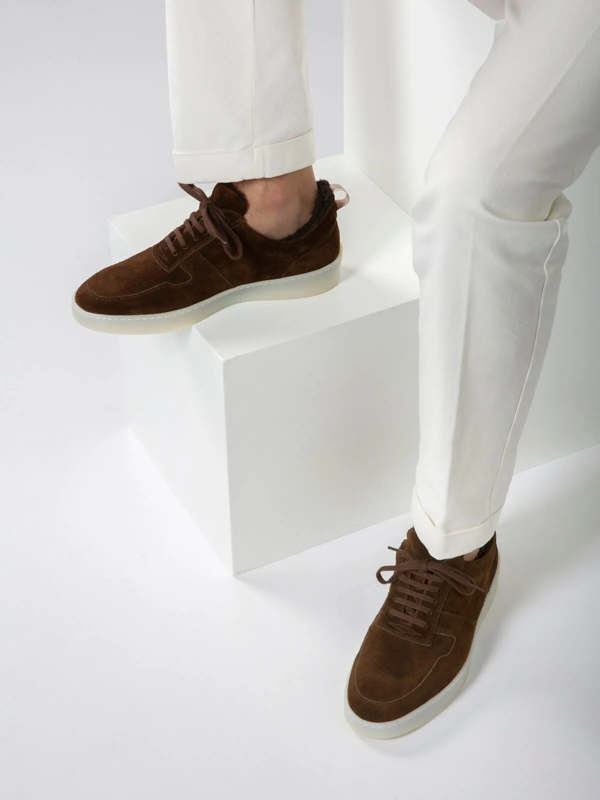 Chocolate Shearling Bayside Sneaker