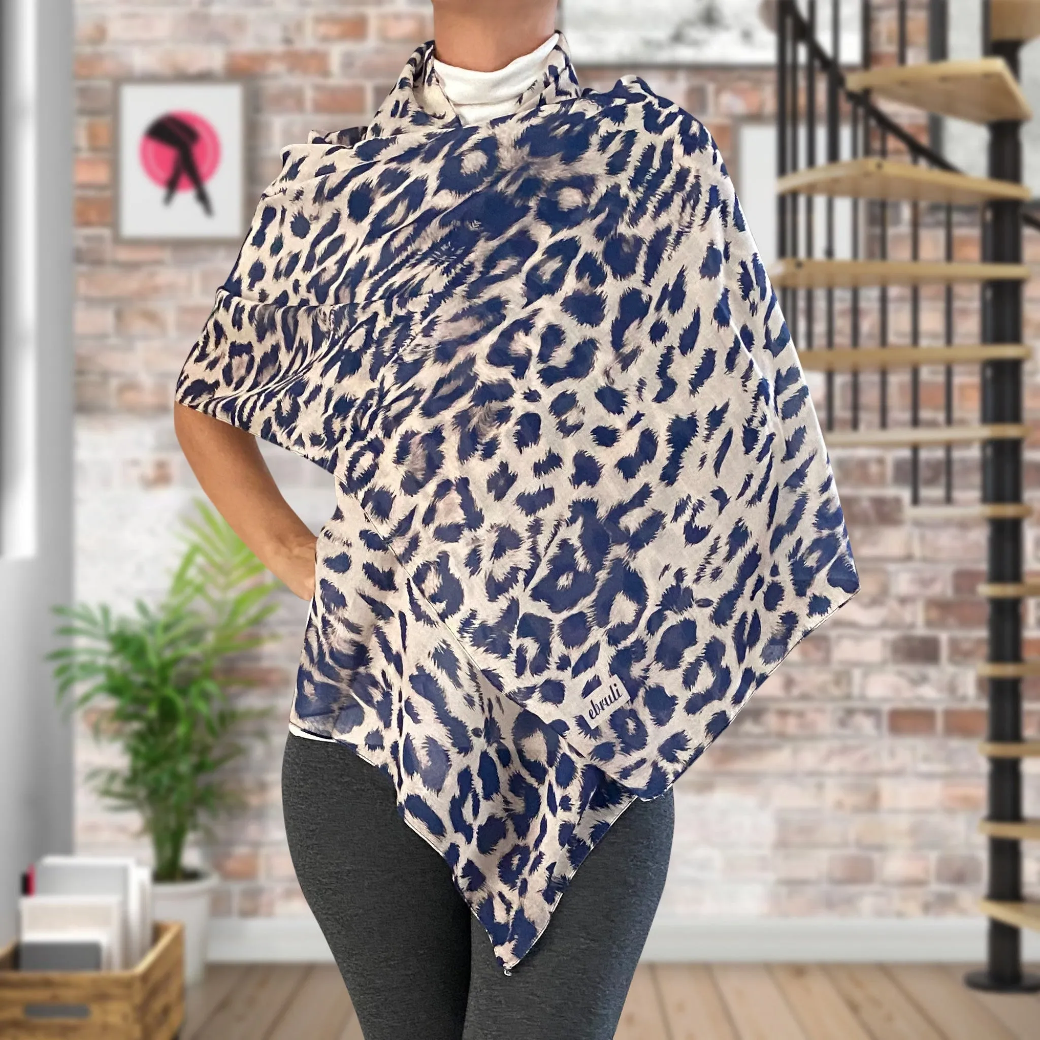 Fashion Tight Marbled-leopard Shawls