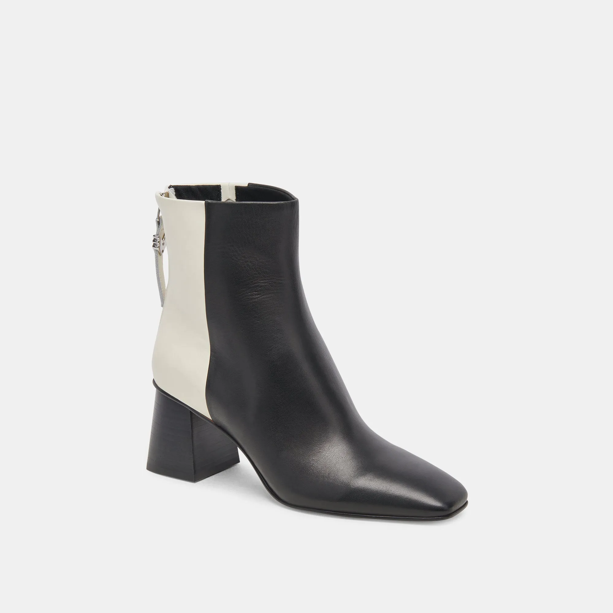 FIFI H2O BOOTIES BLACK WHITE LEATHER