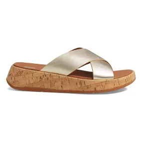 FitFlop Women's F-Mode Flatform Platino Slide