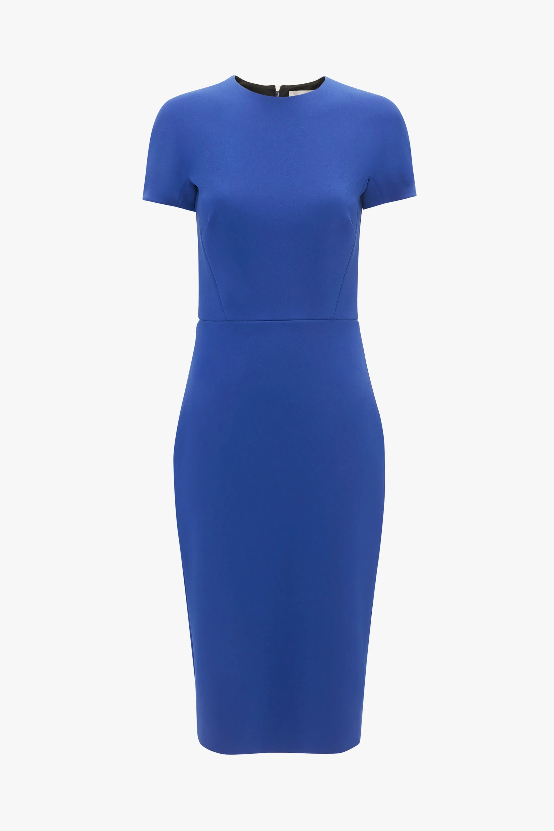 Elegant Palace Blue Fitted T-Shirt Dress for Women