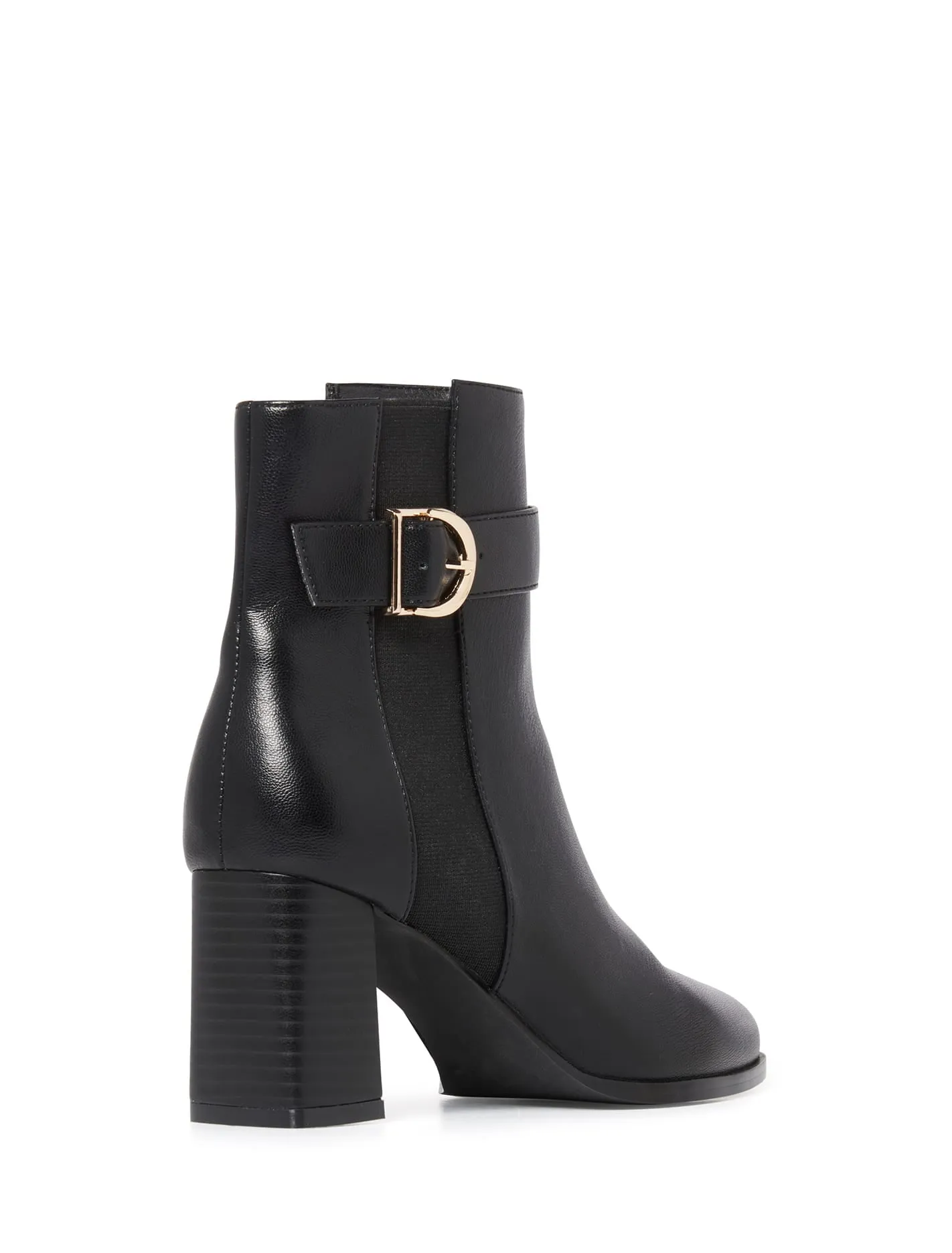 Gemma Buckle Block Heel Boot