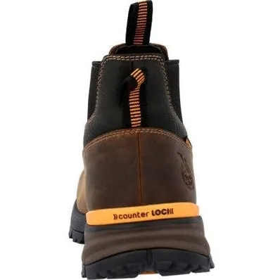 Georgia Men's TBD 5" Soft Toe WP Chelsea Work Boot -Brown- GB00599