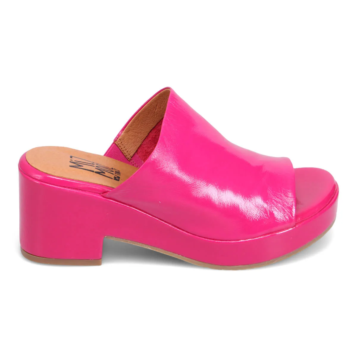 Gwen Patent Heeled Slide