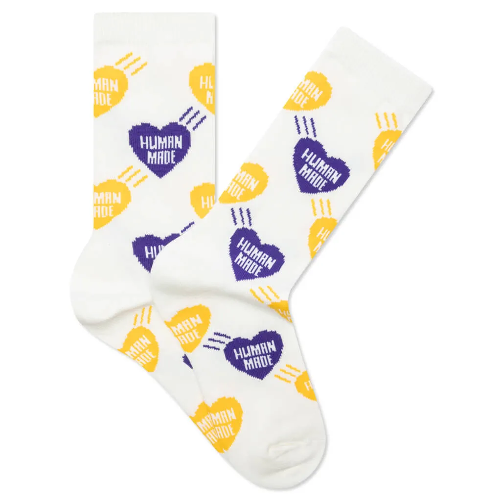 Heart Socks - Purple