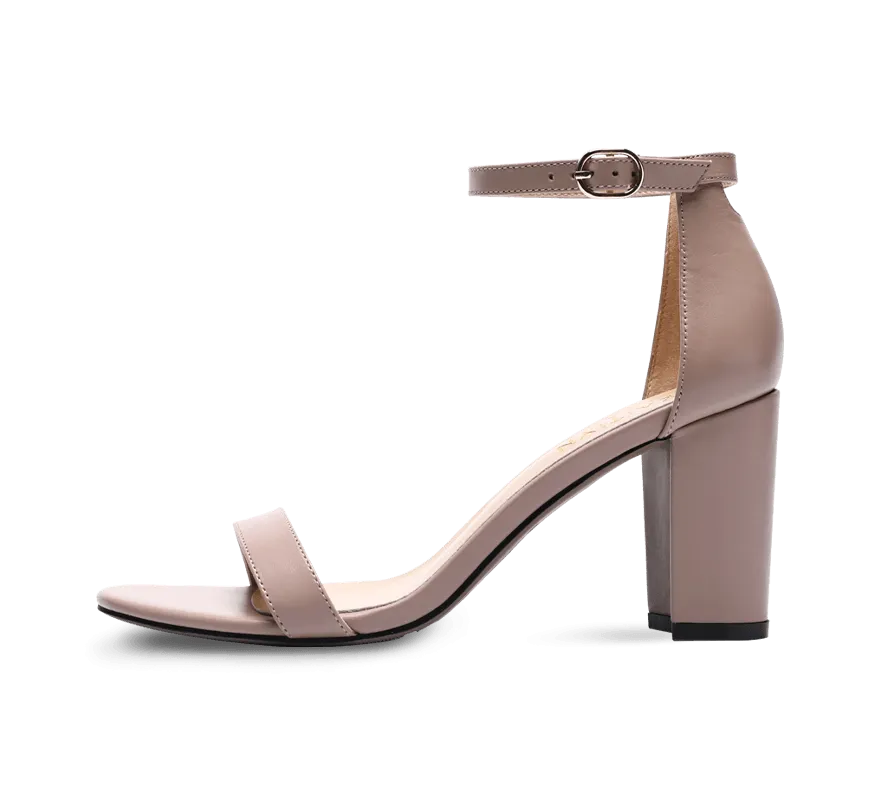 Heather Block High Heel Sandals