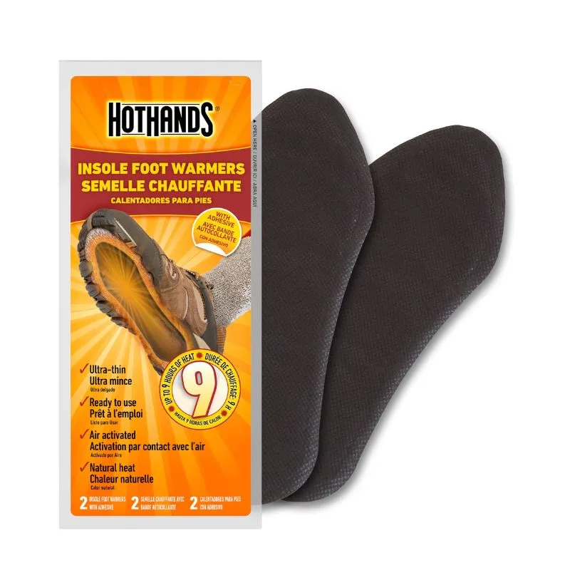 HotHands Insole Foot Warmers with Adhesive (Up to 9 hours) - 10 Packs