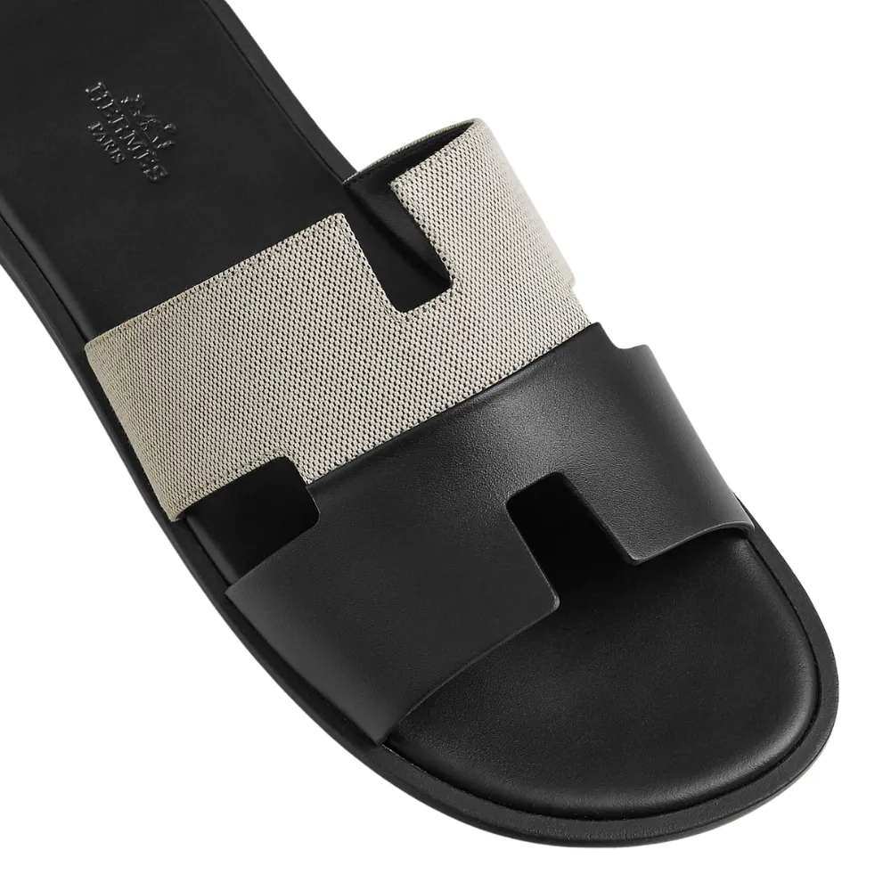 Izmir Sandal in H Canvas and Calfskin