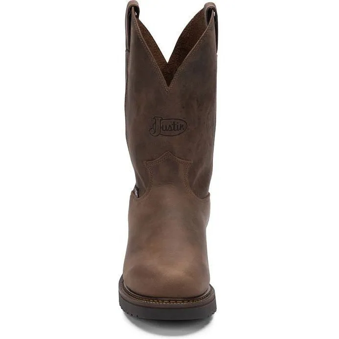 Justin Men's Balusters 11 Slip Resistant Western Work Boot -Brown- 4444