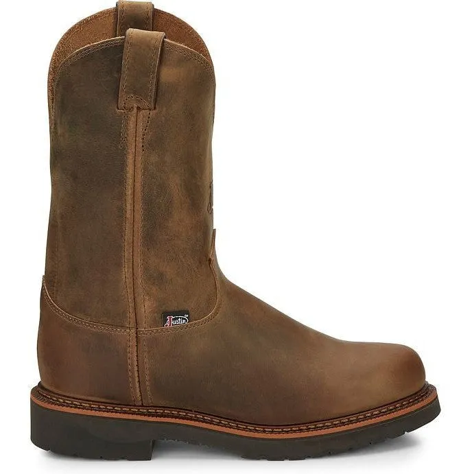 Justin Men's Blueprint 8" USA Western Work Boot -Tan- 4440