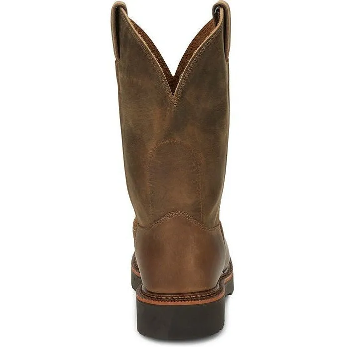 Justin Men's Blueprint 8" USA Western Work Boot -Tan- 4440