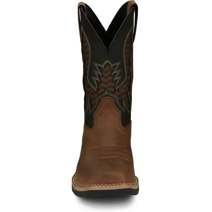 Justin Men's Bolt 11 Nano CT Western Work Boot -Brown- SE4113