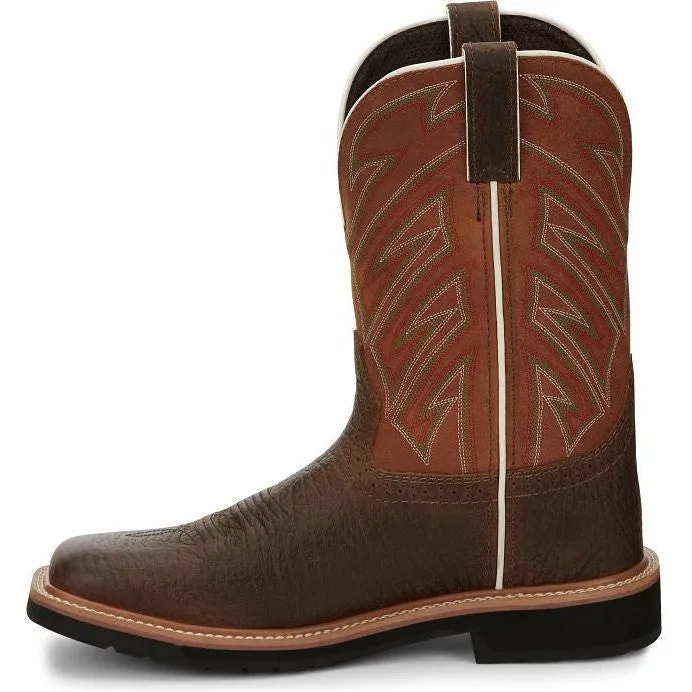 Justin Men's Electrician 11 Western Work Boot - Brown - SE4560