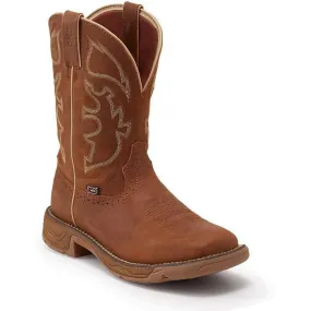 Justin Men's Rush 11 WP Western Work Boot -Tan- WK4330