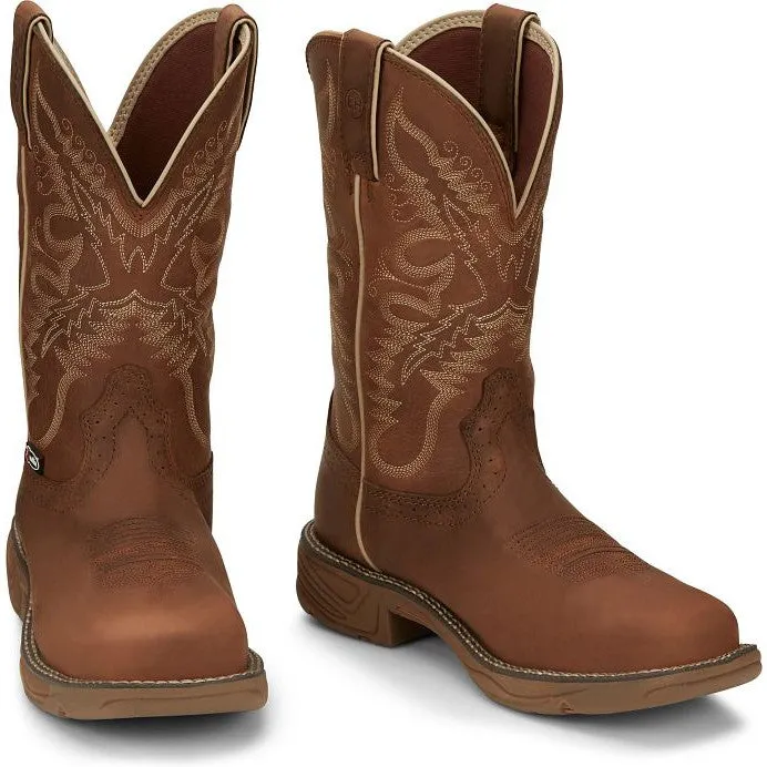 Justin Women's Rush 11 Nano CT WP Western Work Boot -Tan- SE4352