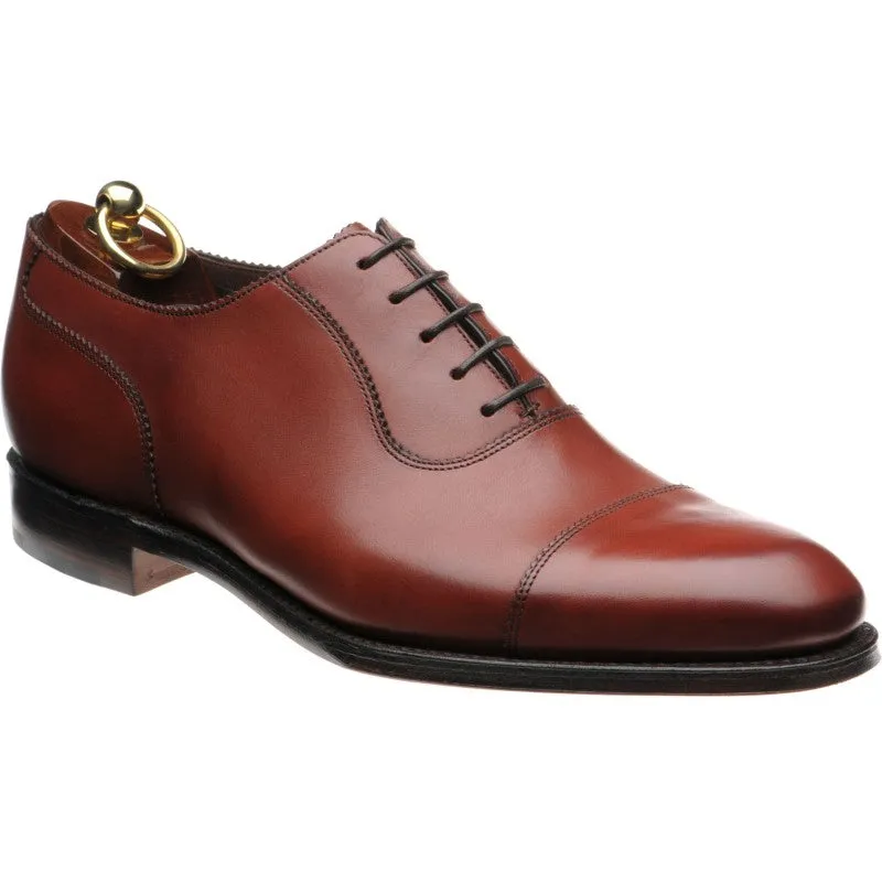 LOAKE - EVANS Premium toe cap Oxford shoe - Conker Burnished Calf