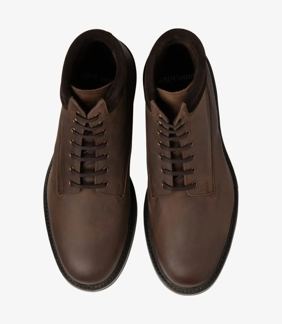 LOAKE - KIRKBY Premium Nubuck Boot - Brown Oiled Nubuck