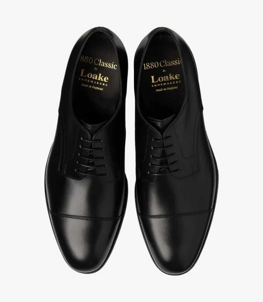 LOAKE - Petergate Premium Toe Cap Shoe - Carbon Black