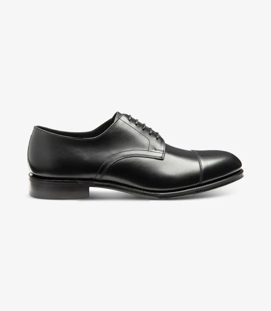 LOAKE - Petergate Premium Toe Cap Shoe - Carbon Black