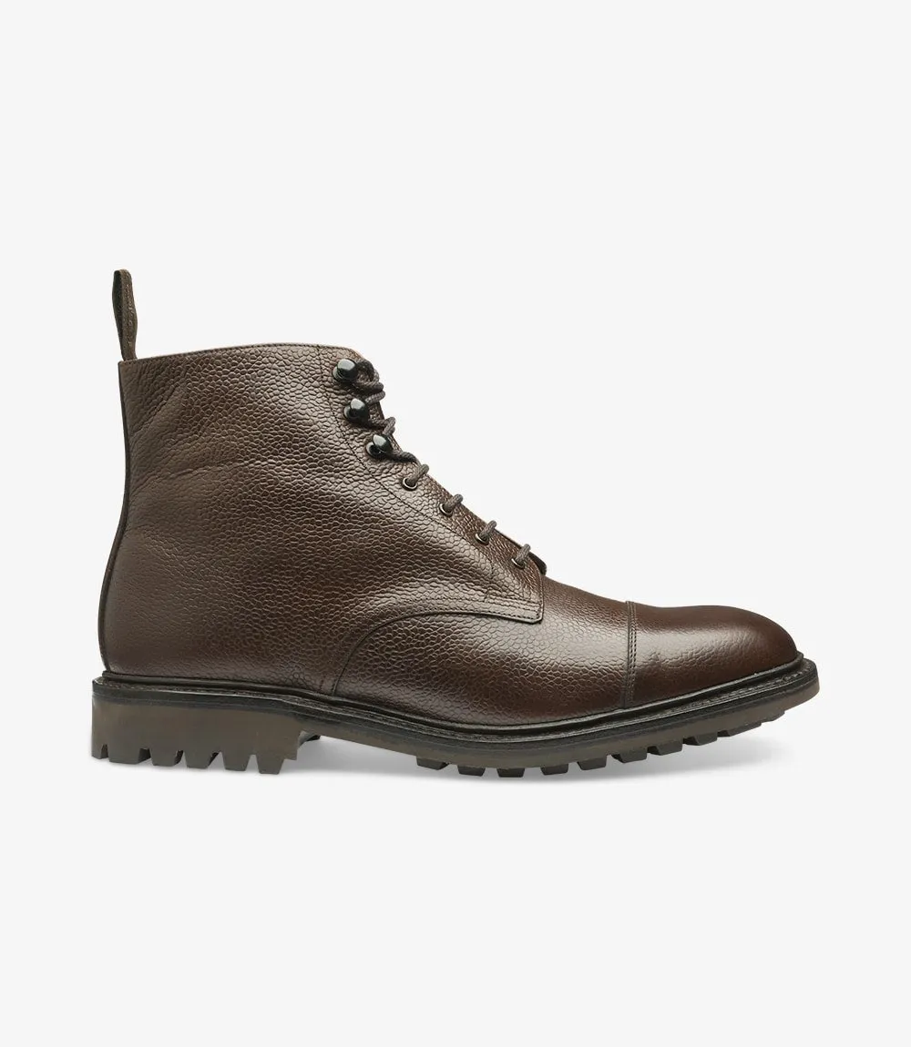 LOAKE - Sedbergh Premium Calf Grain Boot - Dark Brown