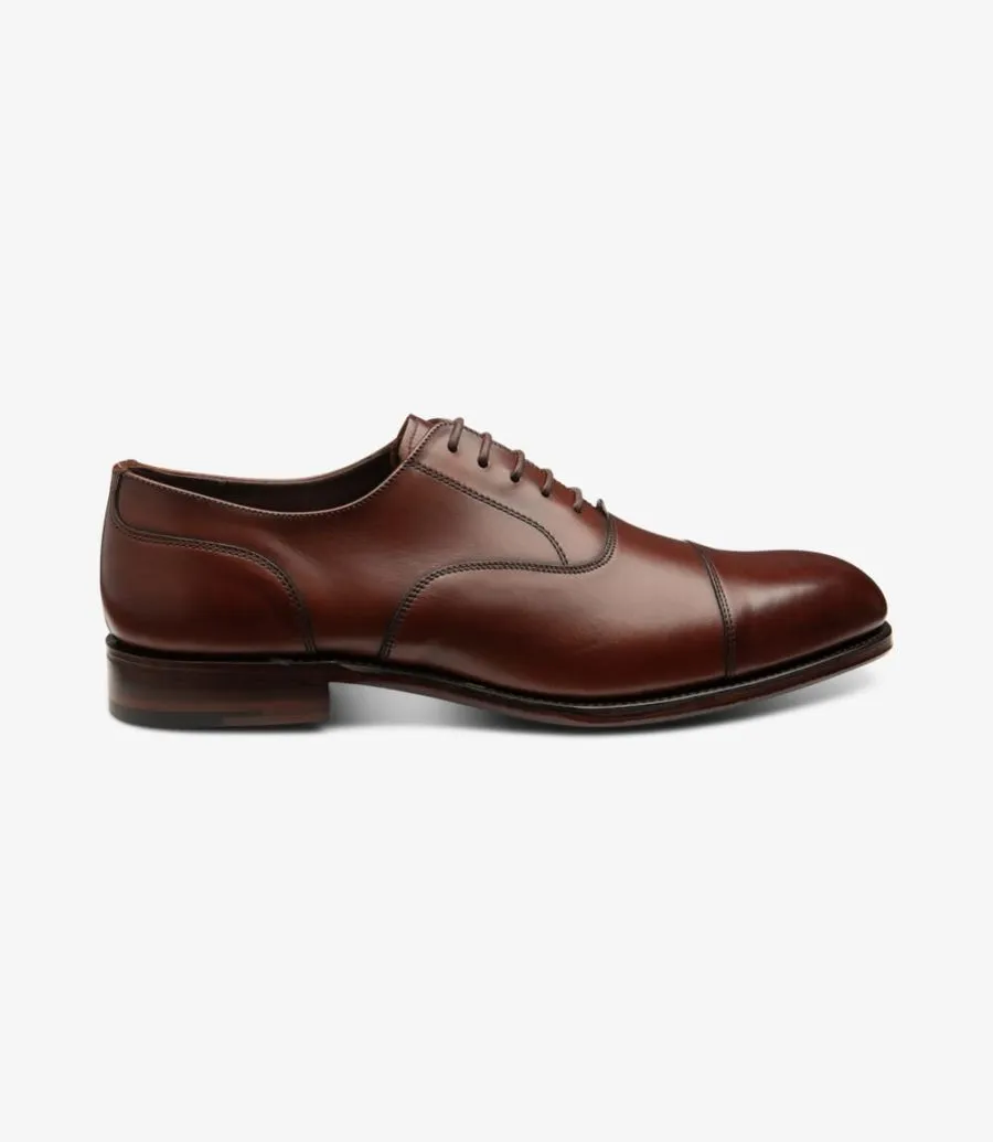 LOAKE - Stonegate Premium Toe Cap Shoe - Mahogany