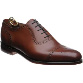 LOAKE Strand- Premium Semi Brogue shoes - MAHOGANY