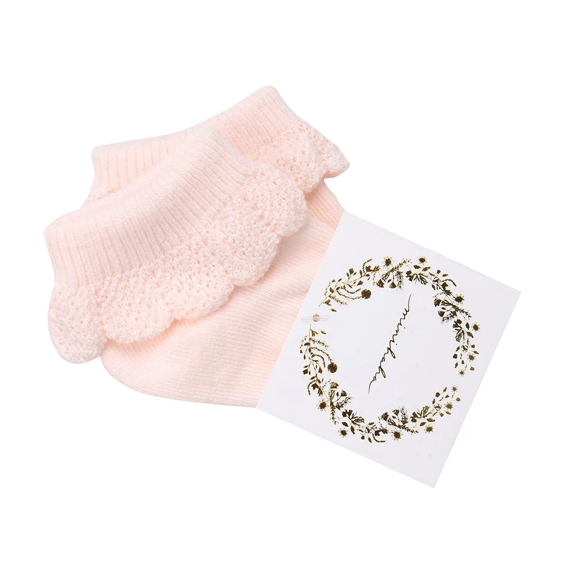 Minihaha Drop Needle Socks - Pale Pink