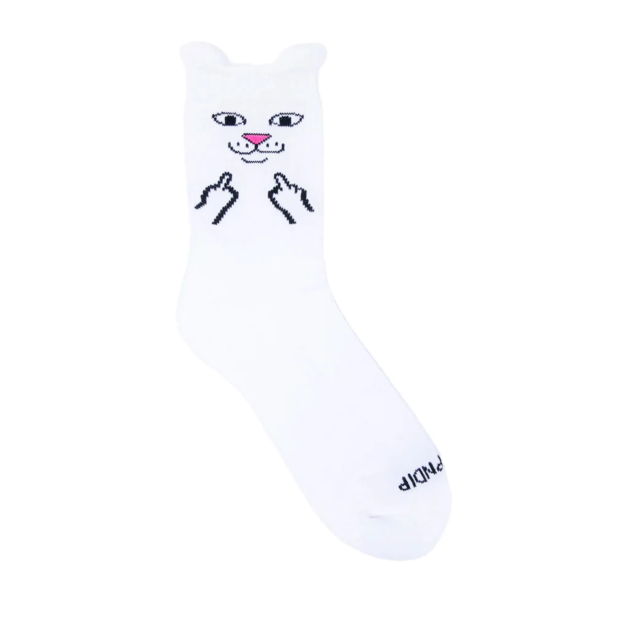 Nerm Face Mid Socks (White)