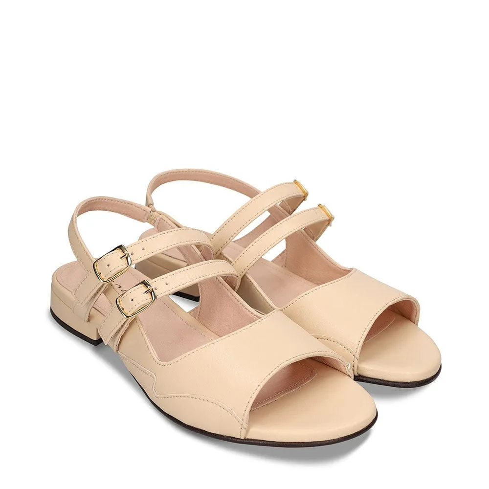 Pax Vegan Apple Leather Slingback Sandals | Beige