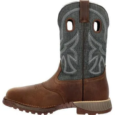 Rocky Men's Hi Wire 11" ST Waterproof Western Work Boot -Brown- RKW0426