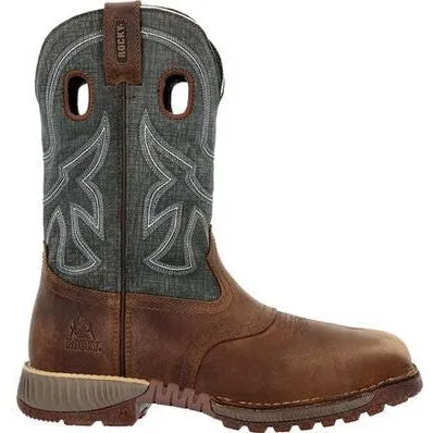 Rocky Men's Hi Wire 11" ST Waterproof Western Work Boot -Brown- RKW0426