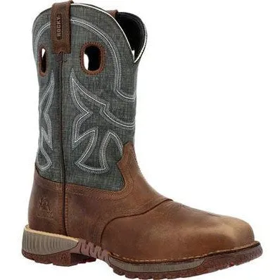 Rocky Men's Hi Wire 11" ST Waterproof Western Work Boot -Brown- RKW0426