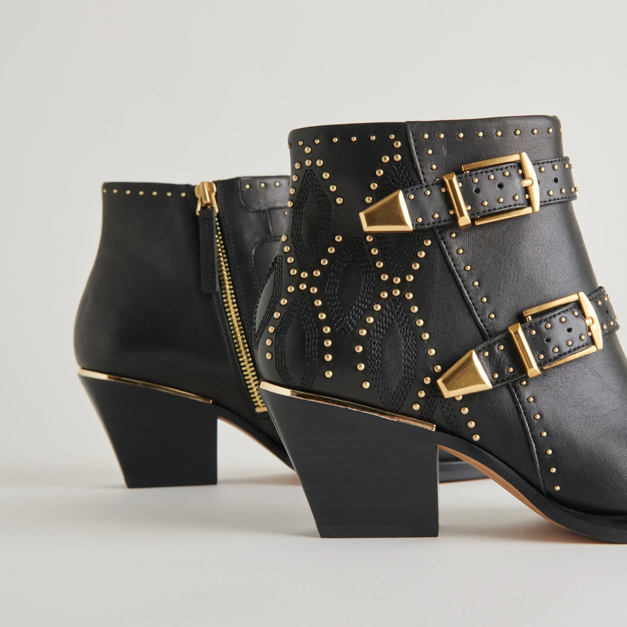 RONNIE BOOTIES BLACK LEATHER