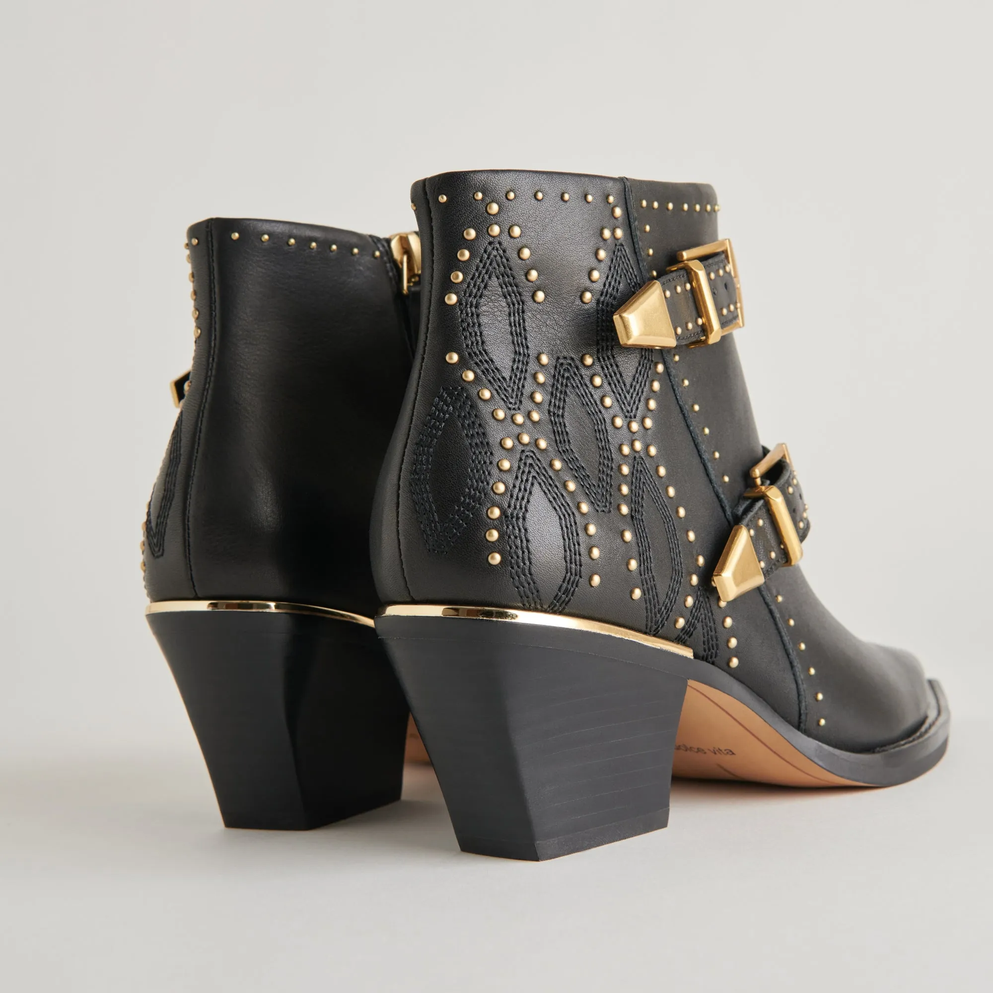 RONNIE BOOTIES BLACK LEATHER