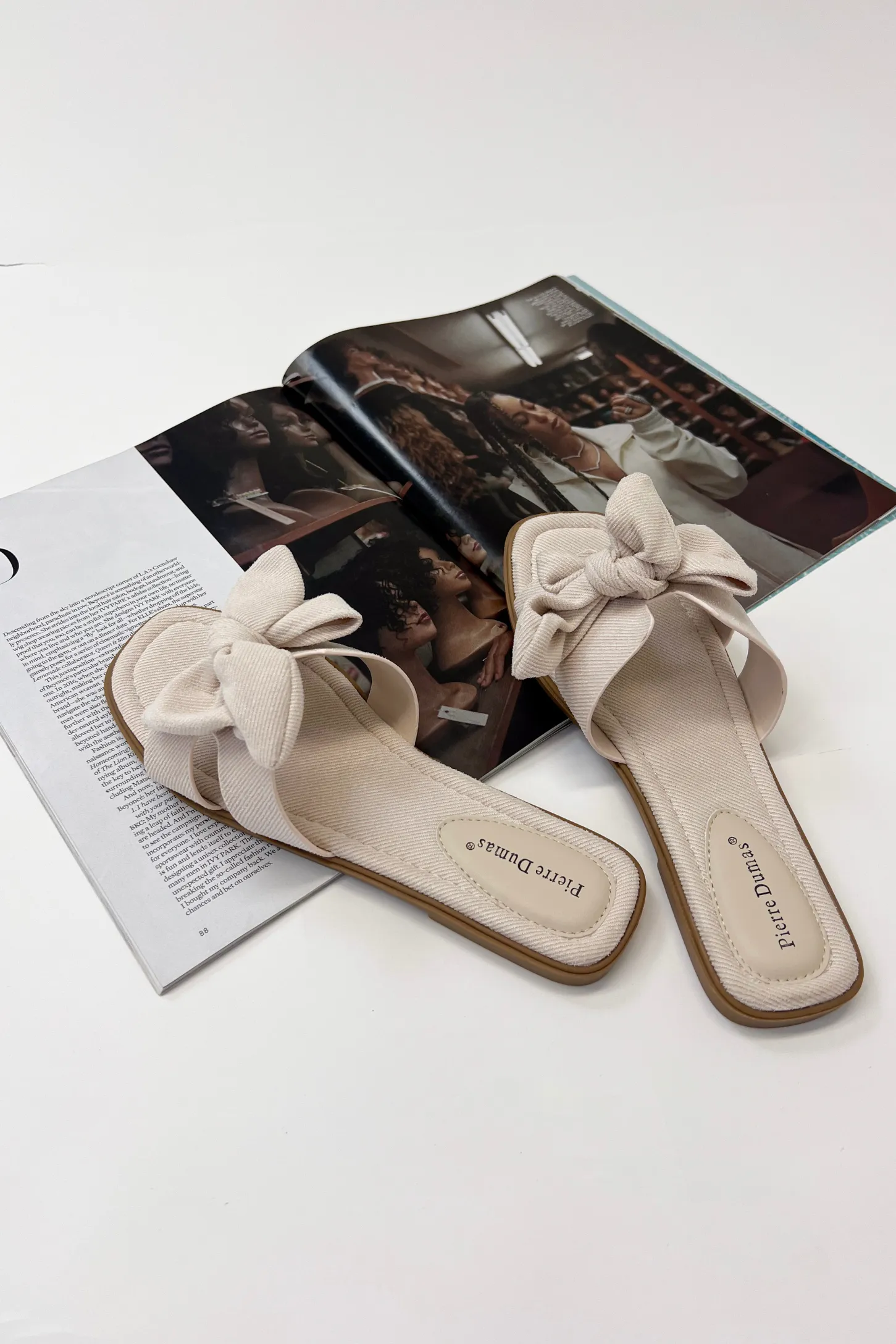 Sabrina Linen Bow Sandal