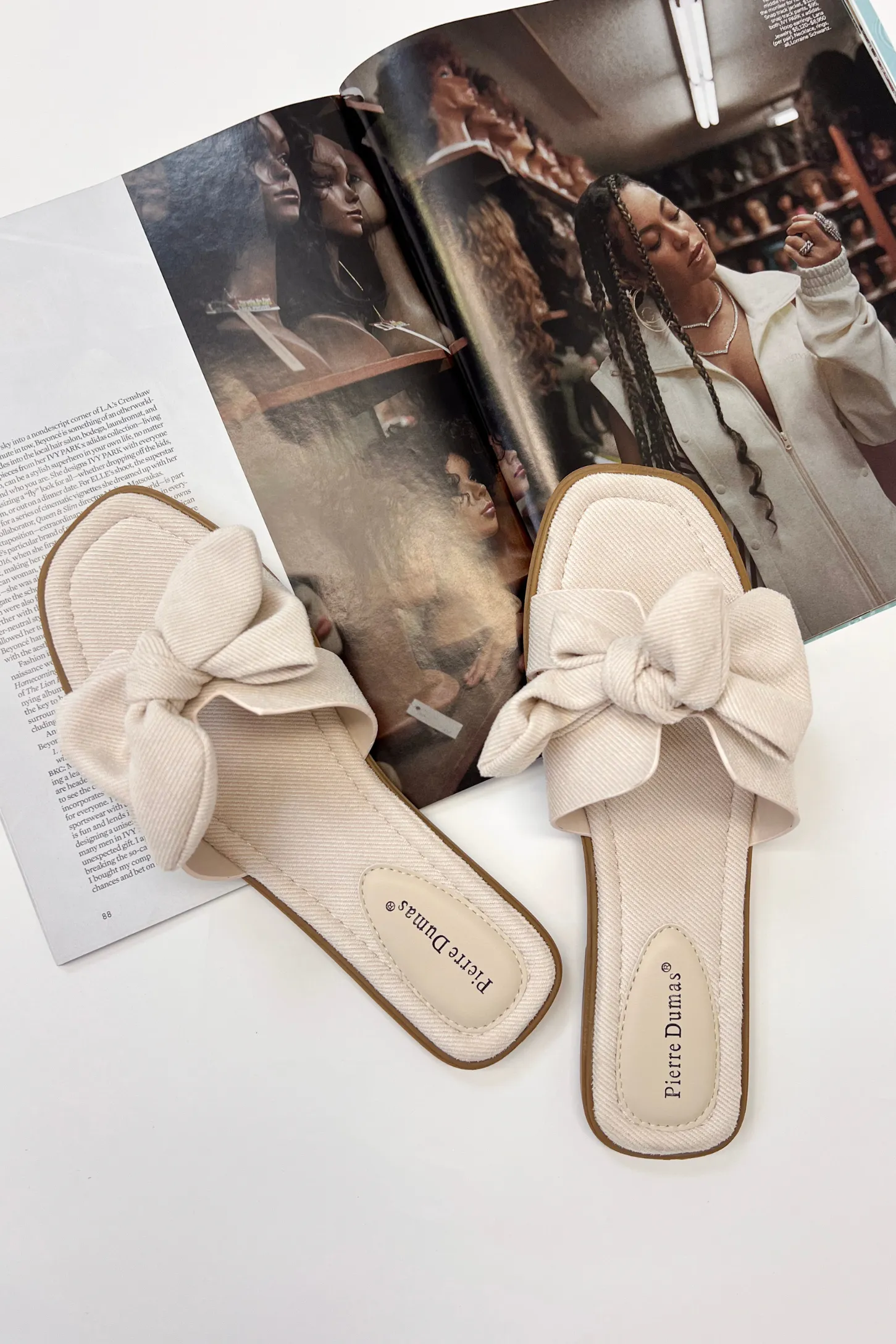 Sabrina Linen Bow Sandal