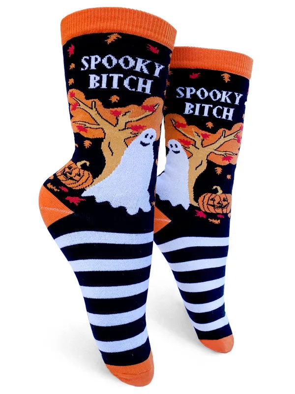 Spooky Bitch Womens Crew Socks