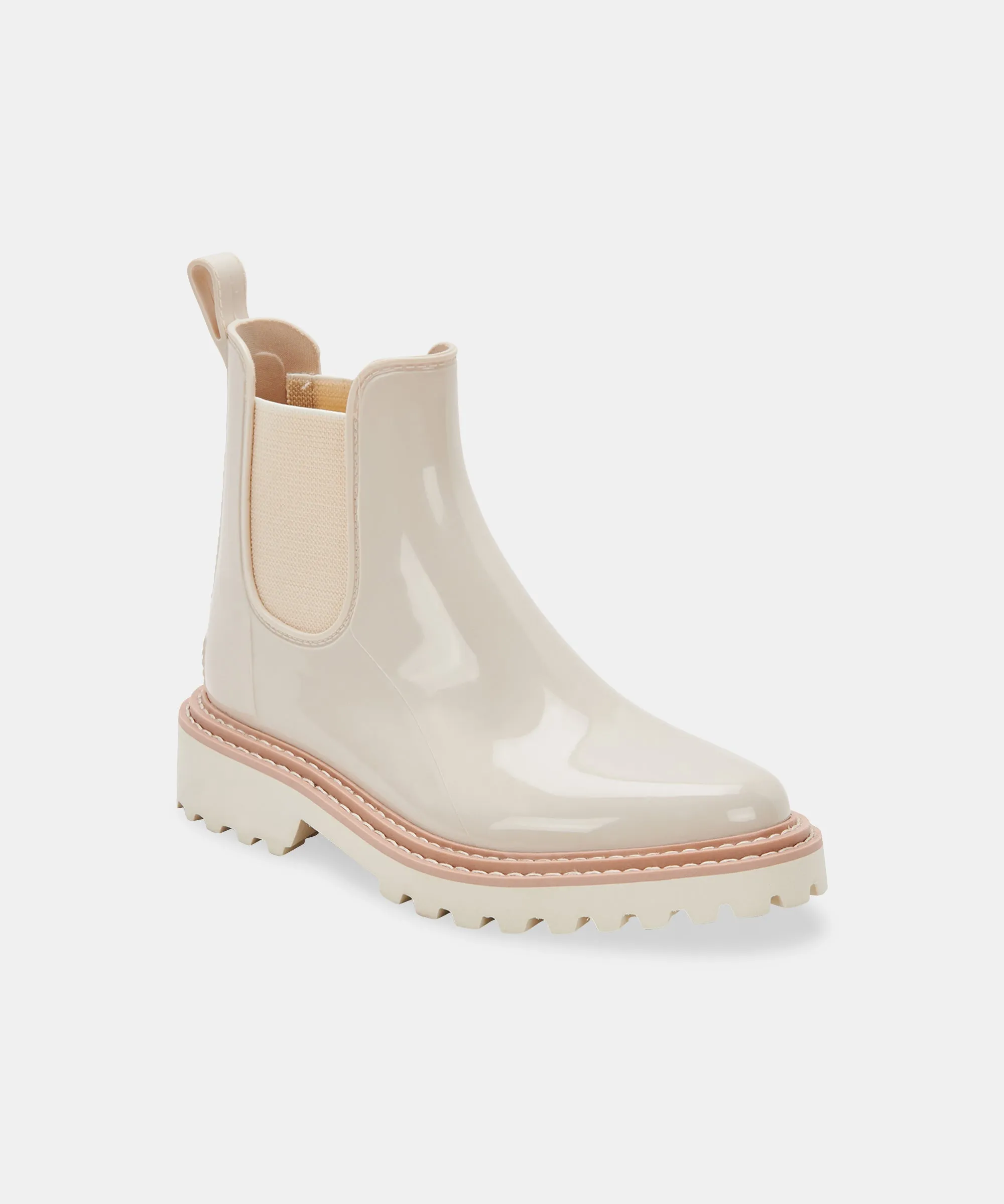 STORMY RAINBOOTS IVORY PATENT STELLA